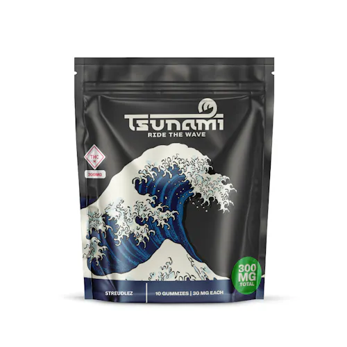 Tsunami | Streudlez Live Resin Gummies | 300mg (10pk)-active