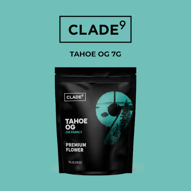 Clade9 Flower Tahoe OG 7g (indica, whole flower)
