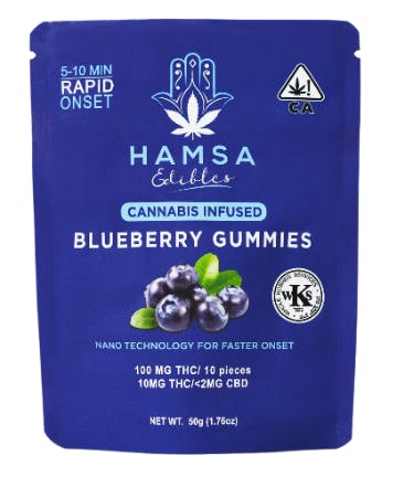 Hamsa Fast Acting Blueberry Edibles