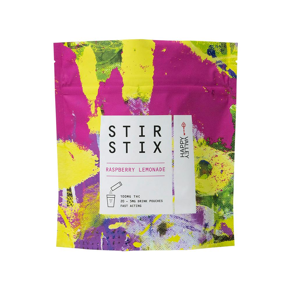 Stir Stix 100mg THC - Raspberry Lemonade