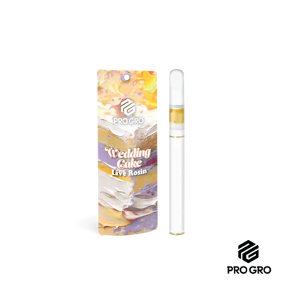 Pro Gro - .5g Live Rosin Disposable - Wedding Cake - DISPOSABLES by Pro Gro at King of Budz