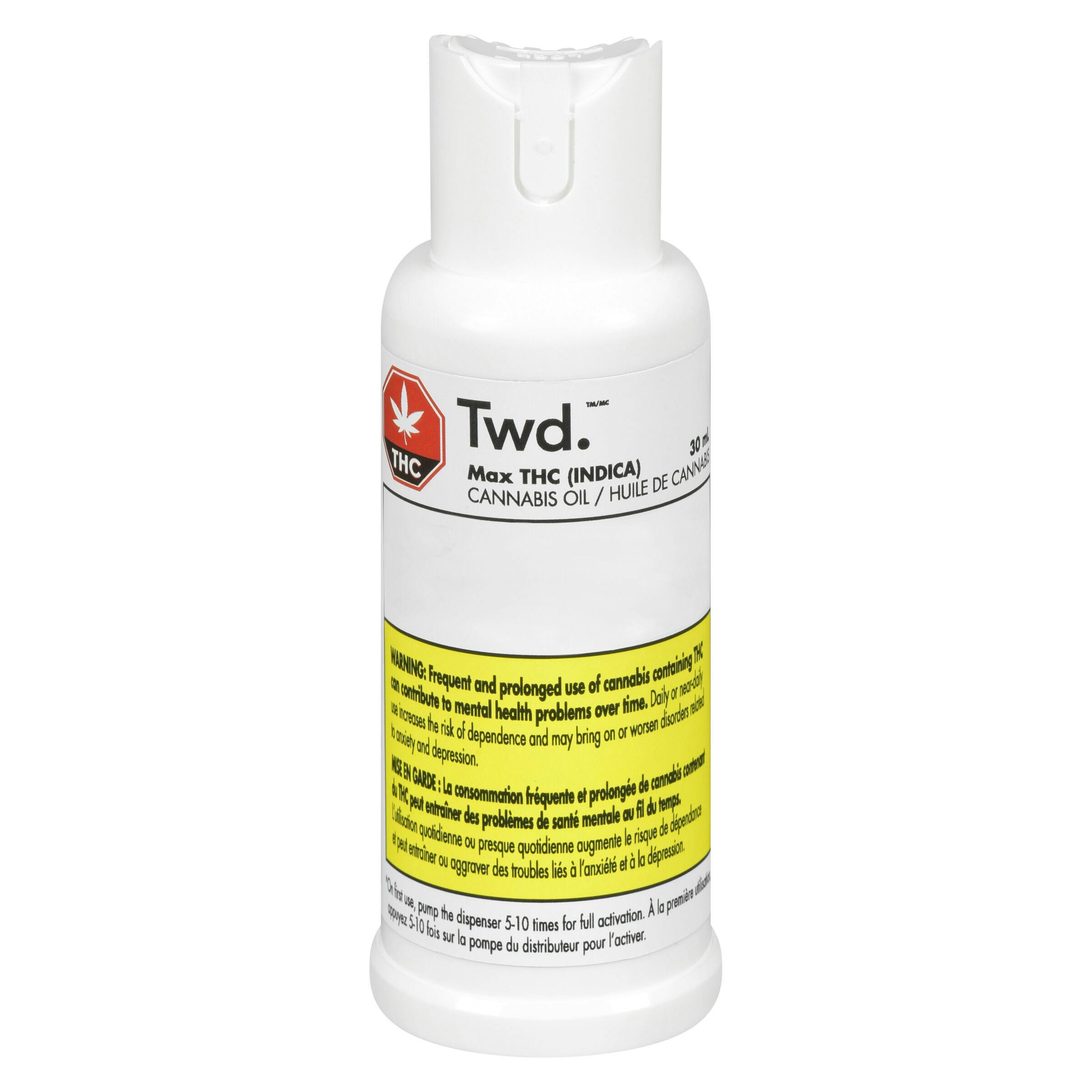 Twd. - max thc indica cannabis oil - 30ml