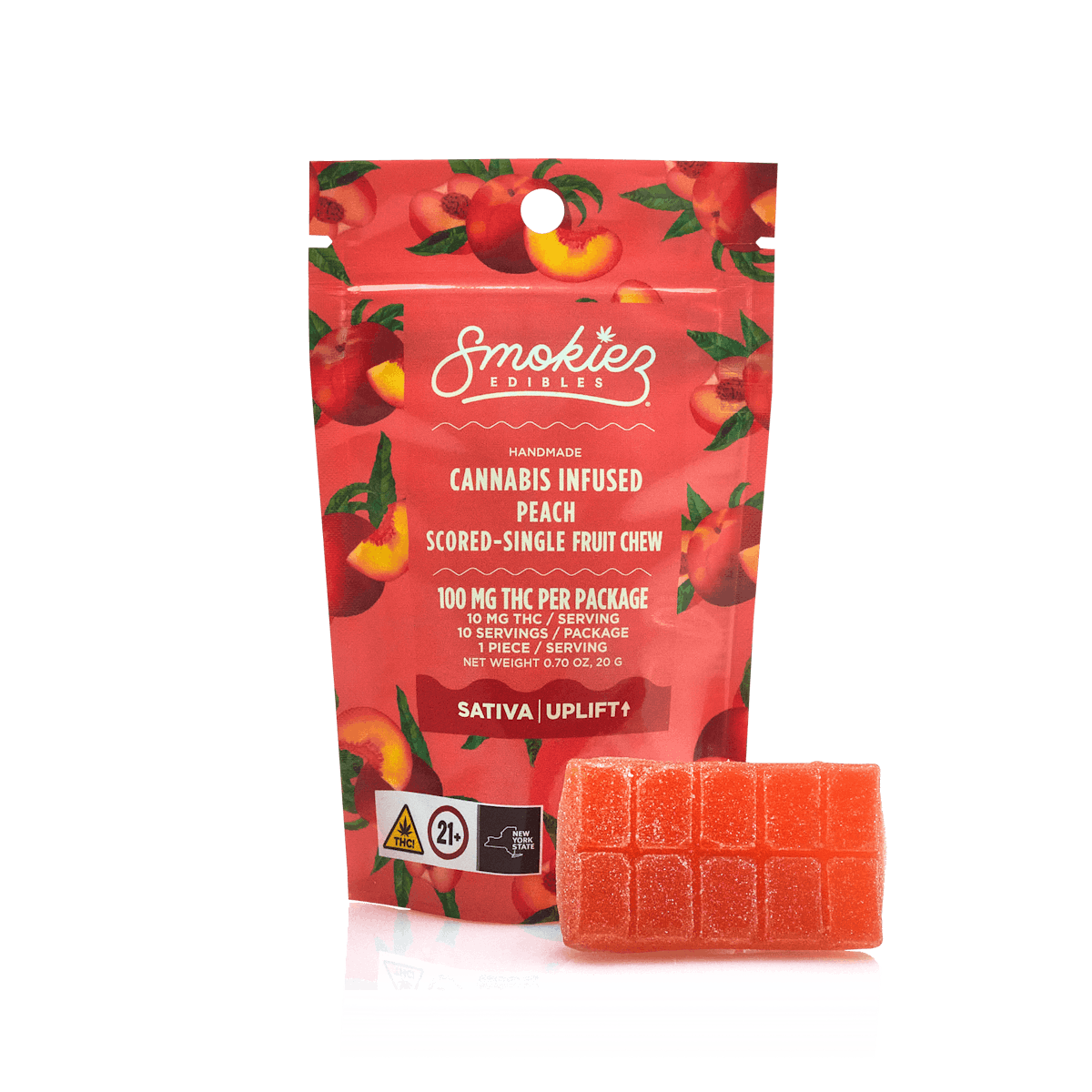 Image of Sweet Peach | 100mg Fruit Chews (10mg/10ct)