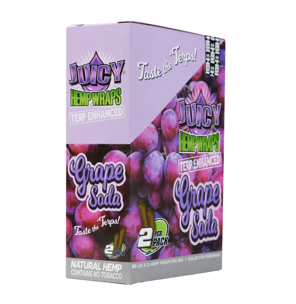 Product Juicy Jay's - Terp Enhanced Hemp Wraps - Grape Soda - 2pk