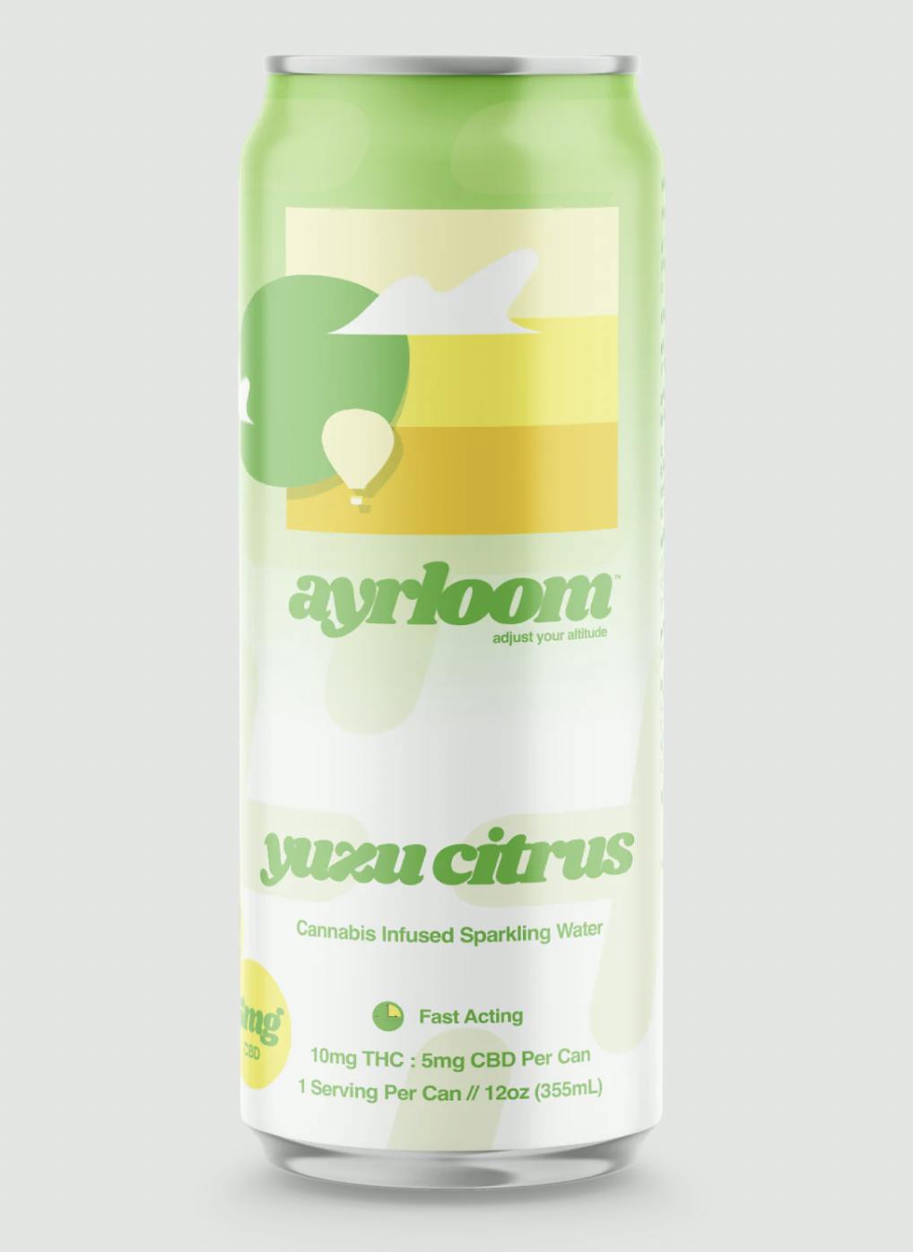 Ayrloom- UP Infused Beverage 2:1 10mg THC 5mg CBD V,GF- Yuzu Citrus