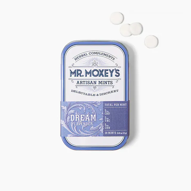 Mr. Moxey's Mints Dream Lavender 1 CBN : 1 THC : 1 CBD 20pk/100mg (indica, 2.8g)
