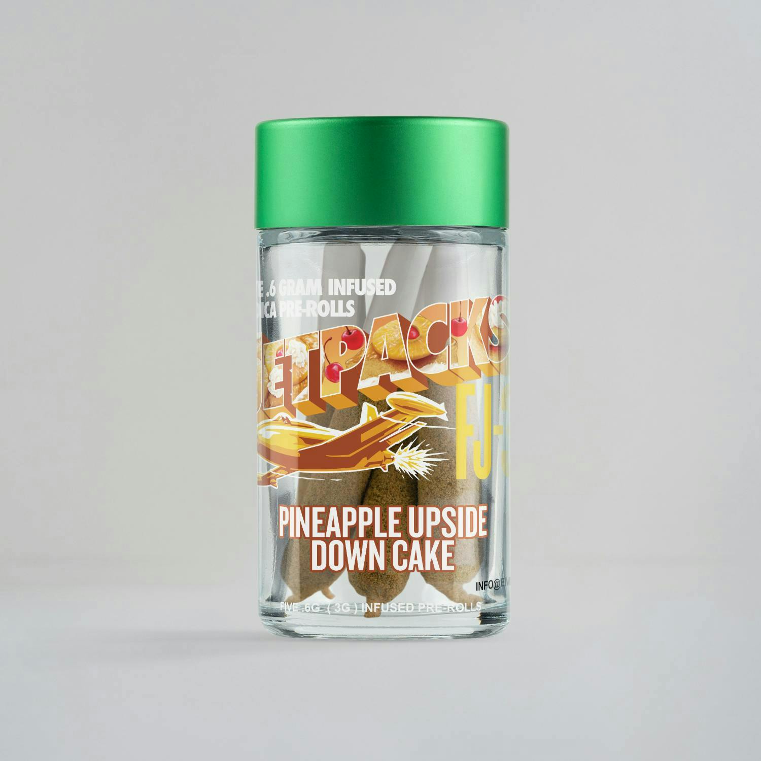 Photo of JetPacks | Pineapple Upside Down Cake | 3g | Pre-rolls | 5pk Infused