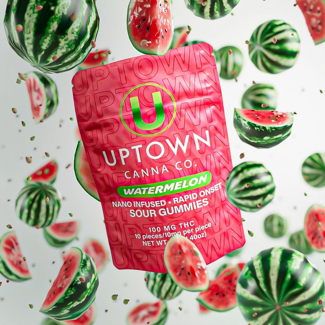 Uptown | Gummies | Watermelon | 10mg | 10 Pack | 100mg | Hybrid Uptown