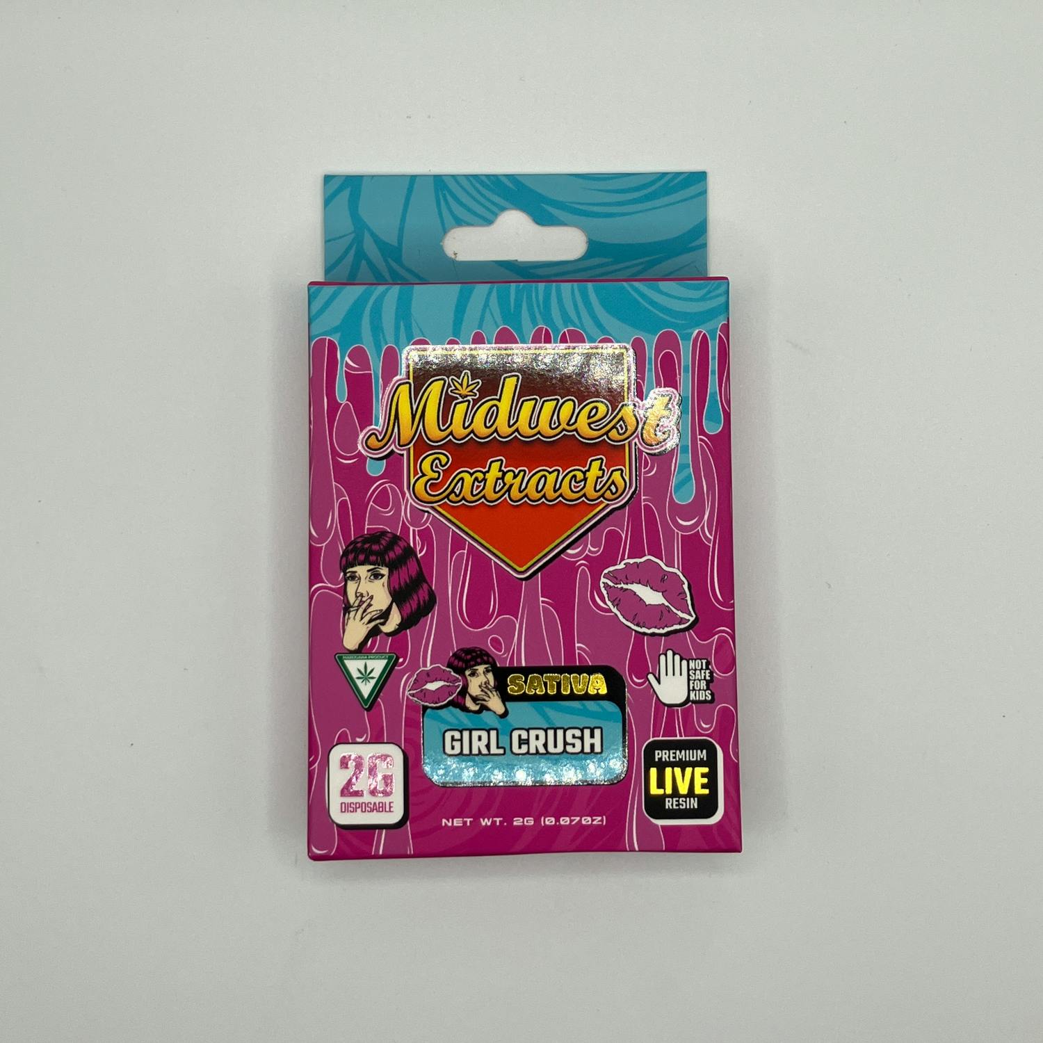 Product: Midwest Extracts | Live Resin Disposable - 2g - Girl Crush