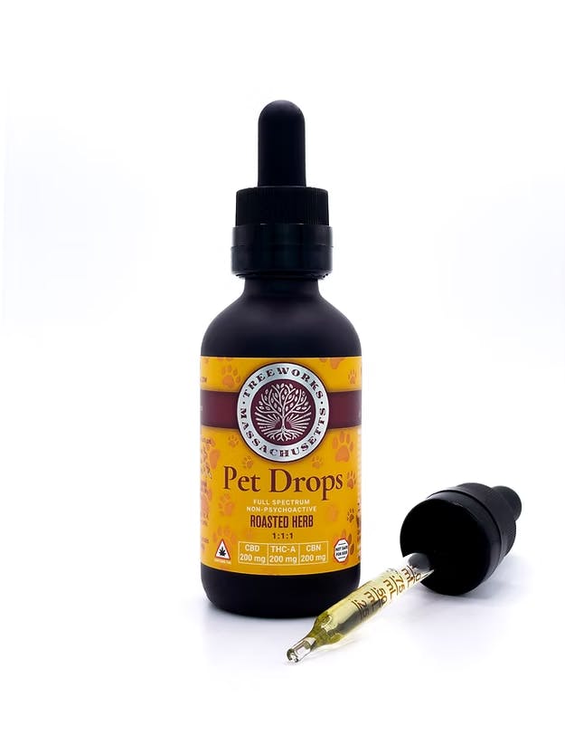 Product: Treeworks | Pet Drops | Full Spectrum Non-Psychoactive Tincture - 200mg THCa, 200mg CBD, 200mg CBN