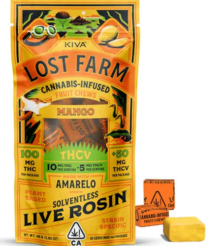 Lost Farm 10:5 Mango x Amarelo Live Rosin Fruit Chews [10pk]-1