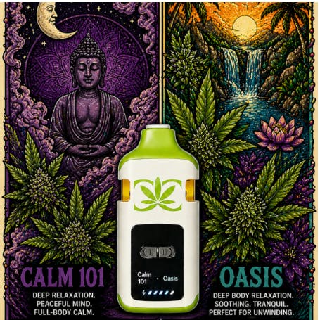 Canna Caviar Calm 101 x Oasis 3 in 1 Dual Chamber Disposable 2G
