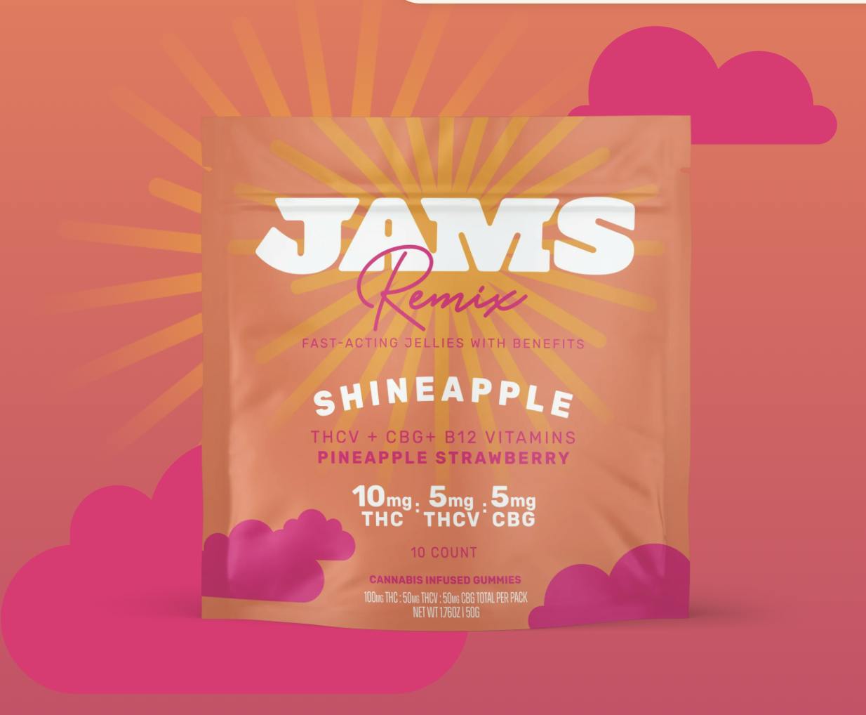 Jams | Fast-Acting Jellies | Shineapple Daytime w/ CBG and THCV