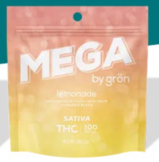 Edibles | Mega | Gummies | Lemonade THC - Sativa | 100mg | 10CT