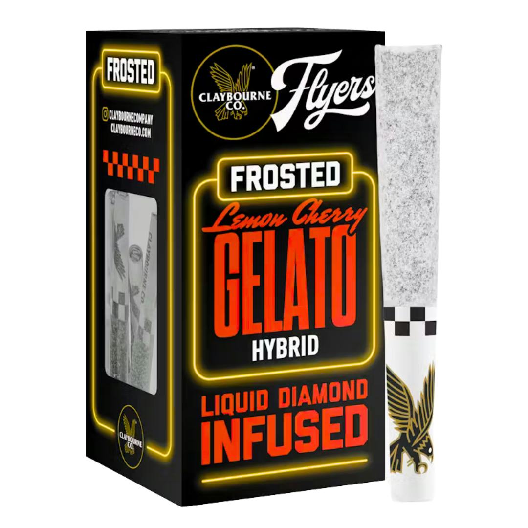 LEMON CHERRY GELATO LIQUID DIAMOND INFUSED THCa DUSTED 5PK PREROLLS