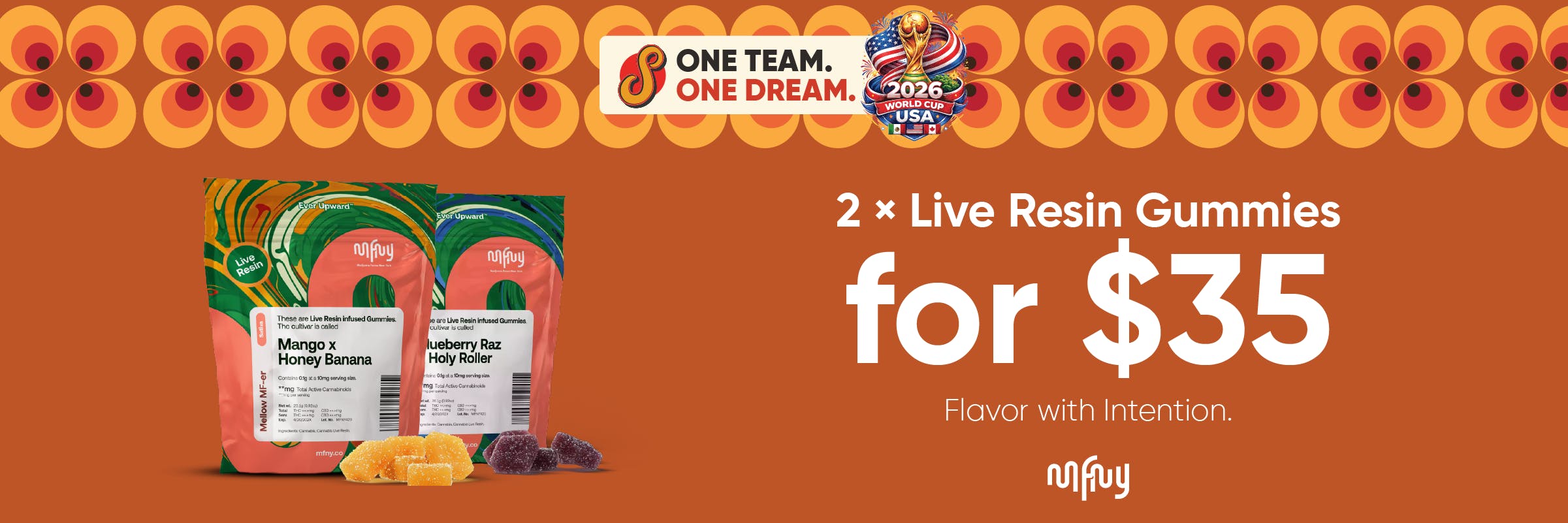 2 × live resin gummies for $35 at Superfly Dispensary