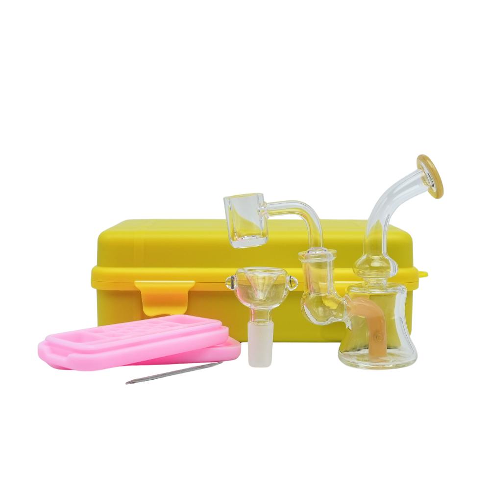 Arsenal - HitBox Travel Dab Rig Smoking Kit - Yellow