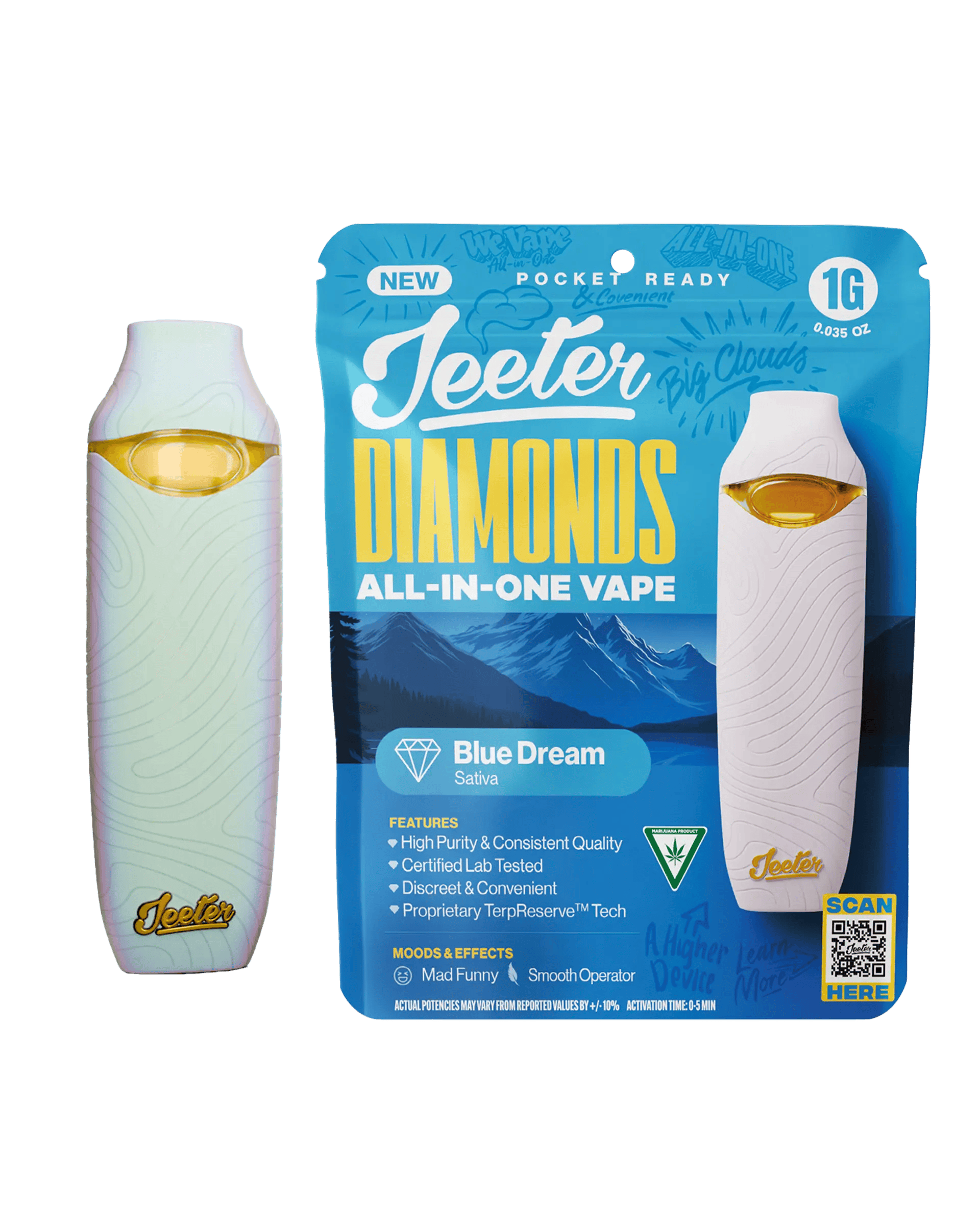 Jeeter - 1g Diamond Disposable - Blue Dream