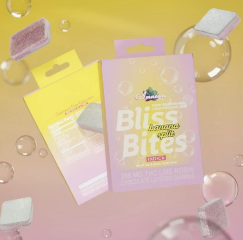 Amnesia 200mg 5pk Live Rosin Bliss Bites Banana Split