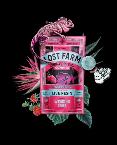Raspberry x Wedding Cake (IH) – 20pk 100mg Live Resin Chew – Lost Farms-active