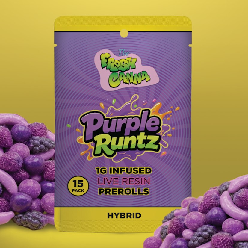Fresh Canna x 15 Live Resin Infused Prerolls | Purple Runtz