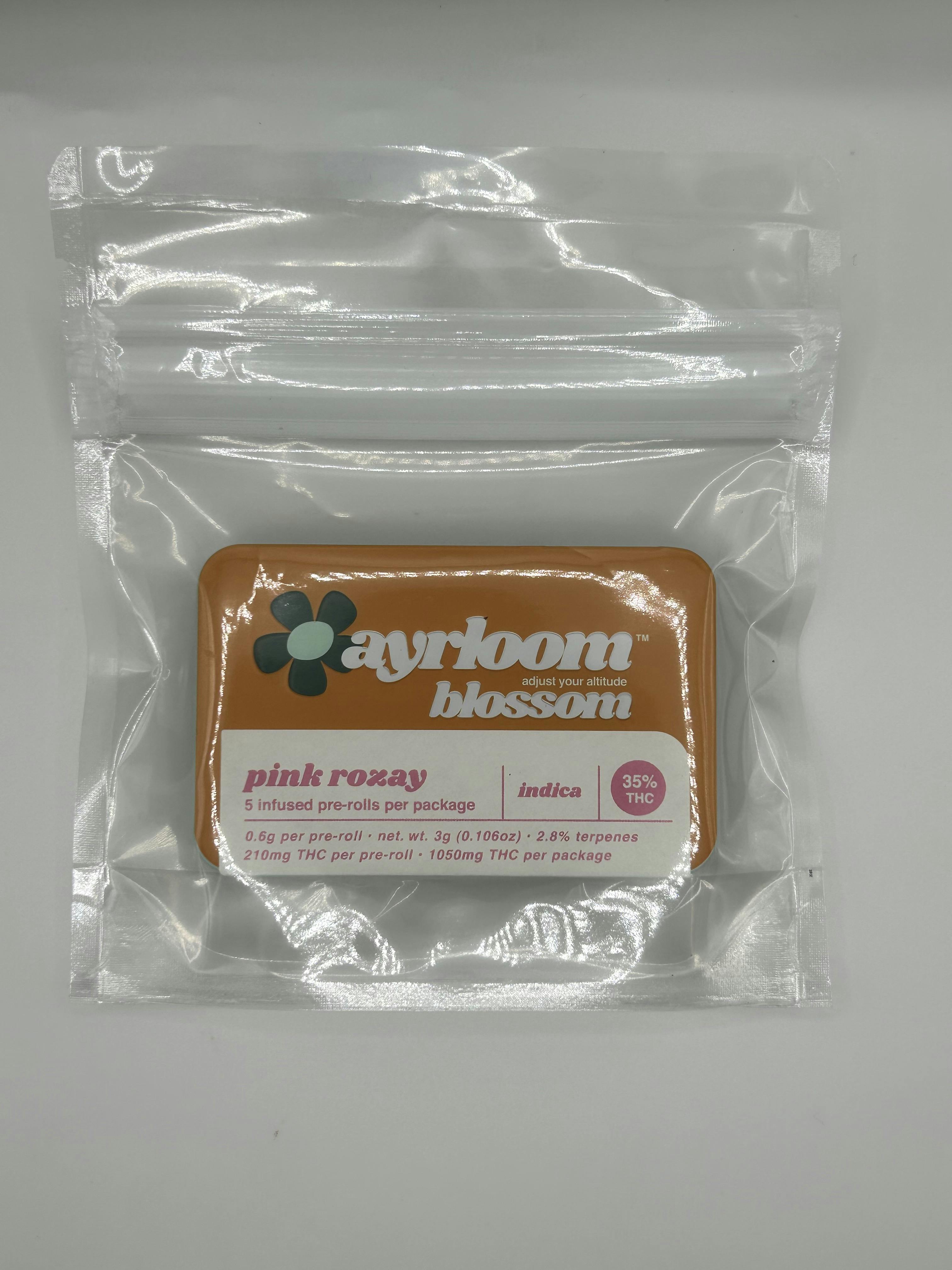 Photo of Ayrloom – Pink Rozay Infused Pre-Rolls 5pk