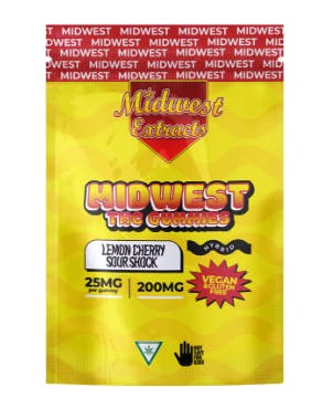 Midwest Extracts Lemon Cherry Sour Shock Gummy 200mg | Information