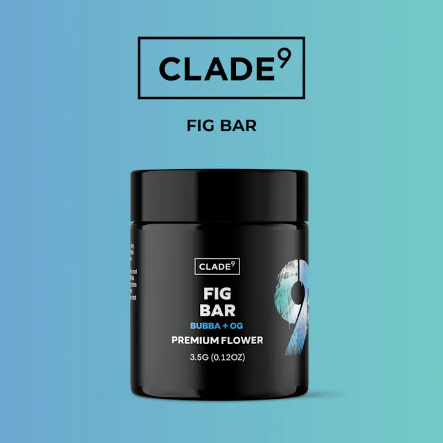 Clade9 Flower Fig Bar 3.5g (indica, whole flower)