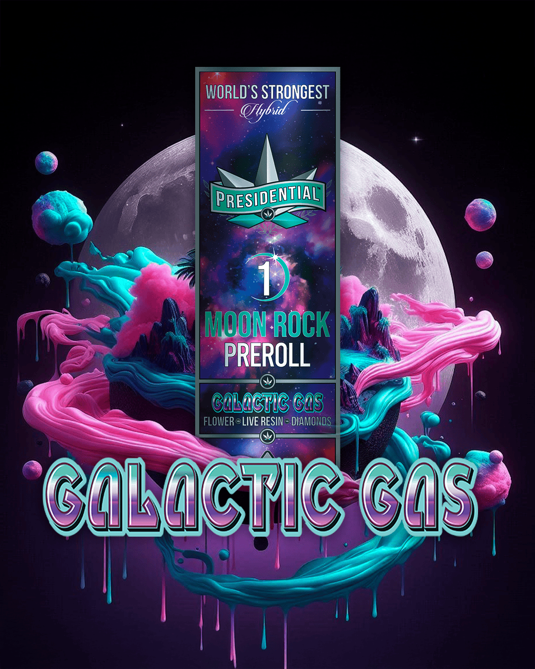 Presidential Galactic Gas 1g Moonrock Infused Pre-Roll