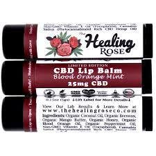 Blood Orange Mint - 25mg Organic CBD Lip Balm - Healing Rose