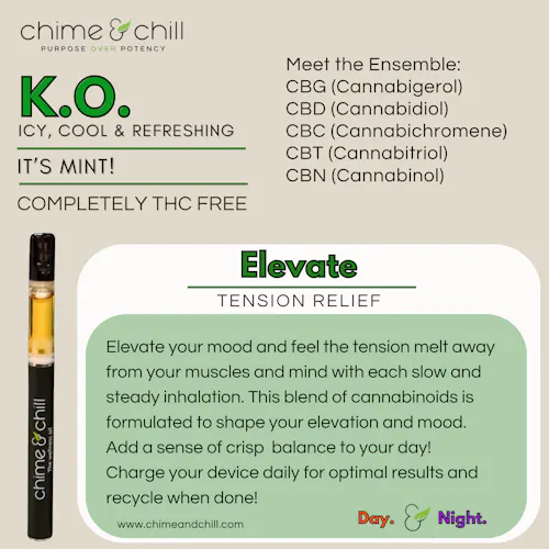 Chime & Chill | KO Vape | Its Mint | THC Free | 1g-2