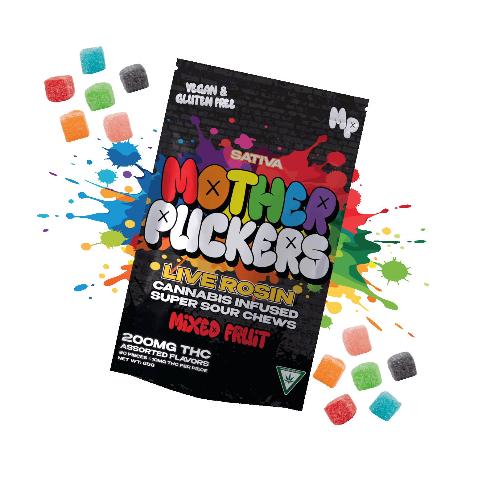 Product: Mother Puckers | Live Rosin Fruit Chews - 200mg - Mixed Fruit