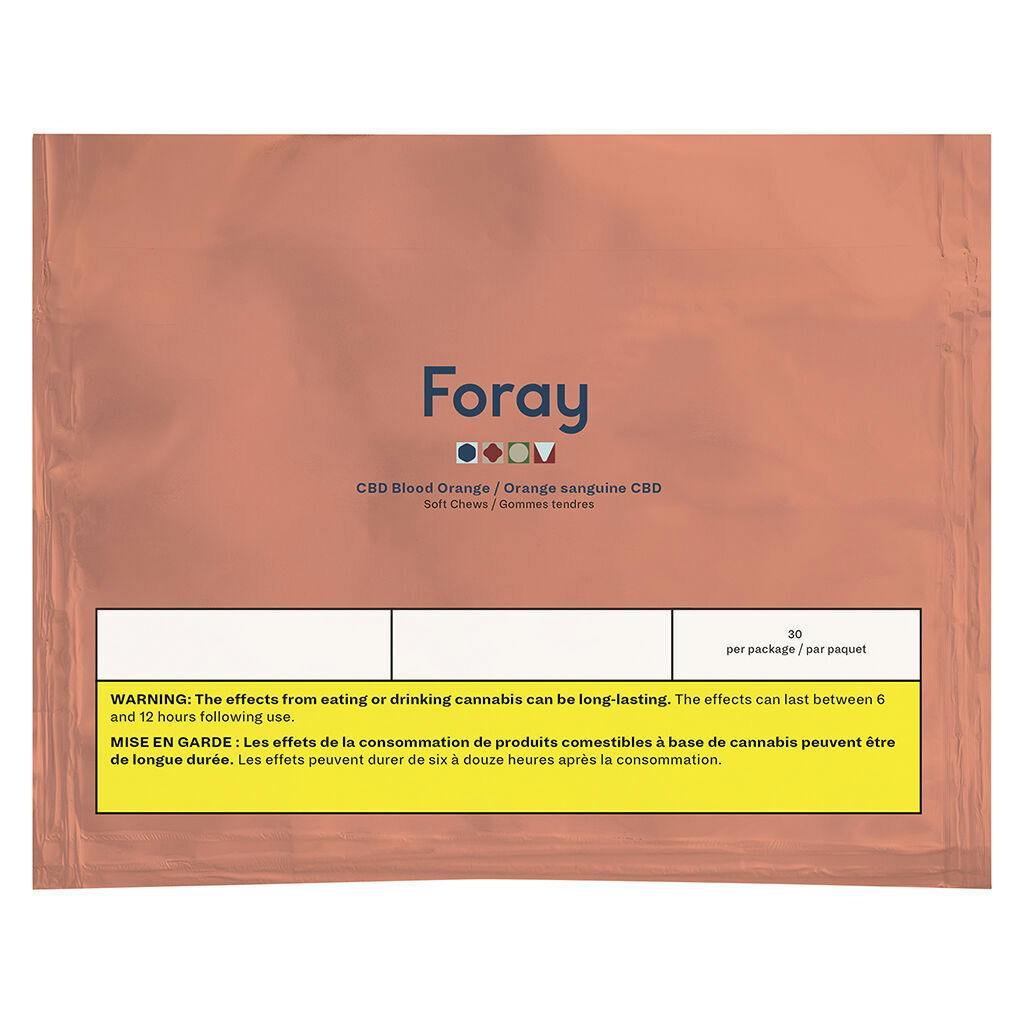 Foray - cbd blood orange soft chews - 30 pack