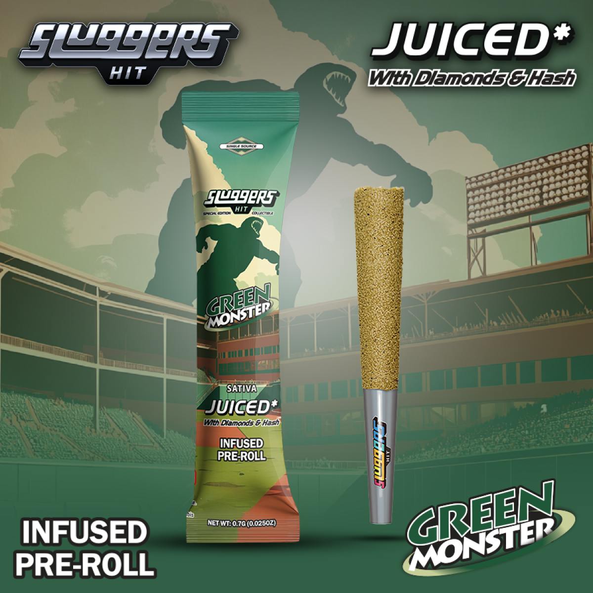 Sluggers Lemon Cherry Gelato | Infused Mini Blunts | 0.7g 5pk