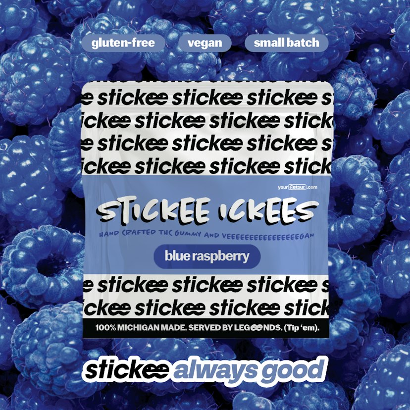 STICKEE ICKEES | Blue Raspberry | Hand Crafted Vegan Gummies | 5 x 40mg