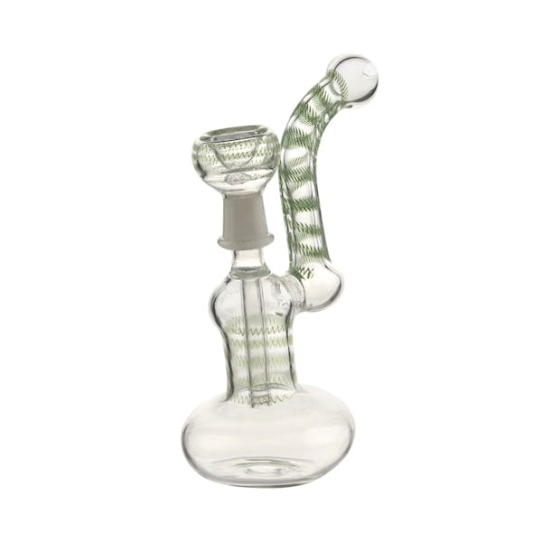 7" Zig Zag Bubbler w/ FEMALE BOWL - Assorted Colors