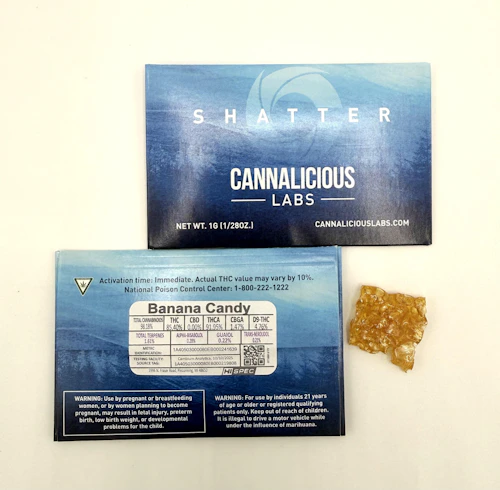Cannalicious - 1g Shatter - Banana Candy