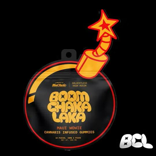 Boom Chaka Laka Maui Wowie - Hash Rosin Gummies 200MG by Mad Packs – Edibles at Gatsby Cannabis