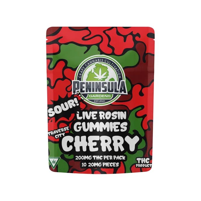 Peninsula - 200mg Live Rosin Gummies - Sour Cherry