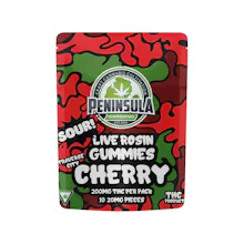 Peninsula - 200mg Live Rosin Gummies - Sour Cherry - EDIBLES by Peninsula Gardens at King of Budz