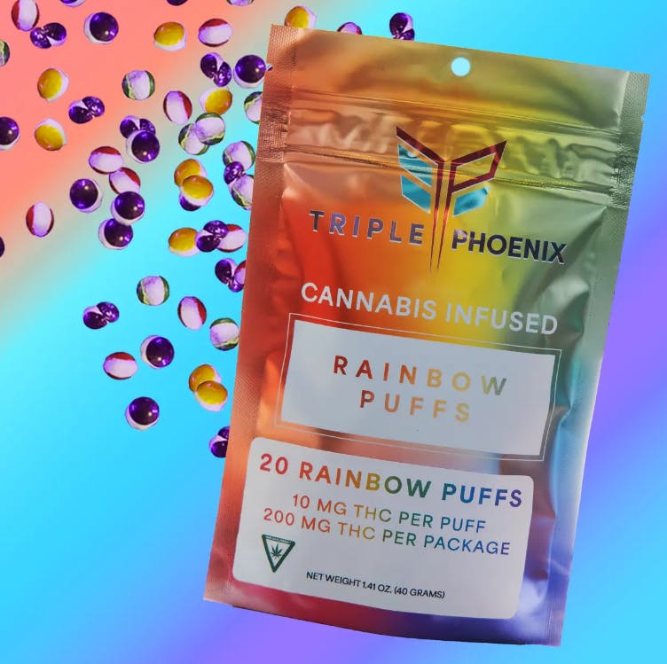 Product: TRIPLE PHOENIX | RAINBOW PUFFS - FREEZE DRIED | 200MG
