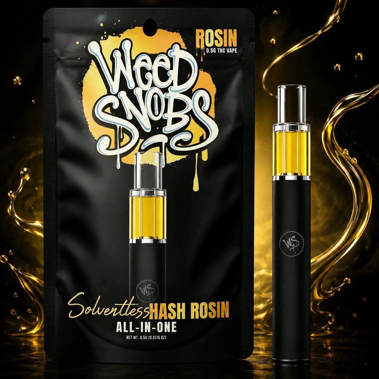 Weed Snobs - .5g Live Rosin Disposable - OG Larry Beltz