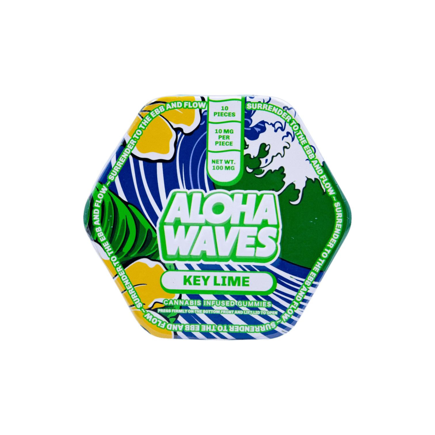 The Flowery NY | Aloha Waves Key Lime 10pk 10mg Gummies