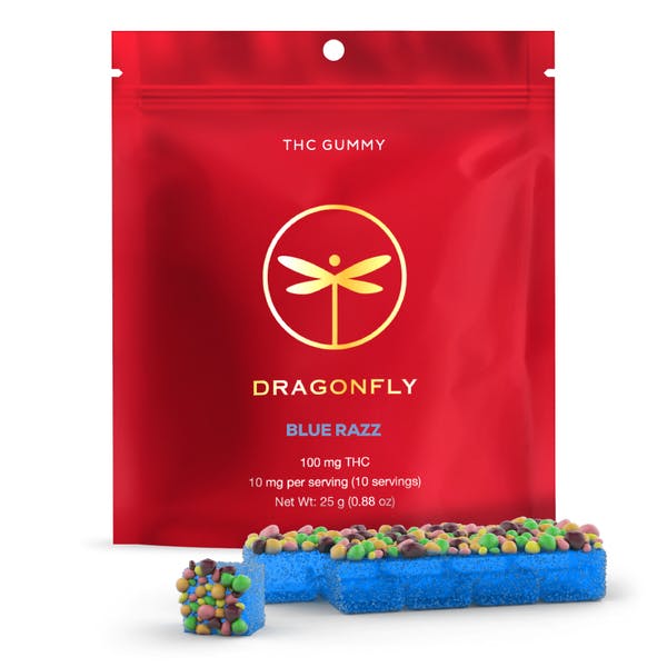 Product Dragonfly - Blue Razz Clusters - 100mg - Gummy