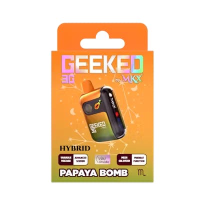 Product: Geeked | Papaya Bomb Disposable Vape | Hybrid
