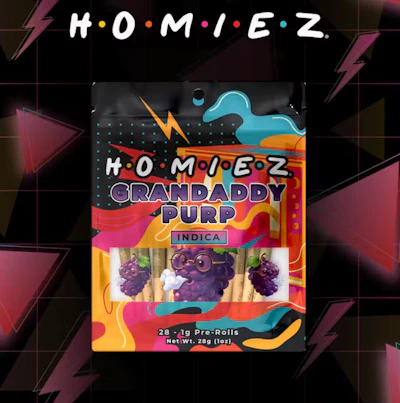 Homiez - 28-Pack 1g Prerolls - Grandaddy Purp - PRE_ROLLS by HOMIEZ at King of Budz