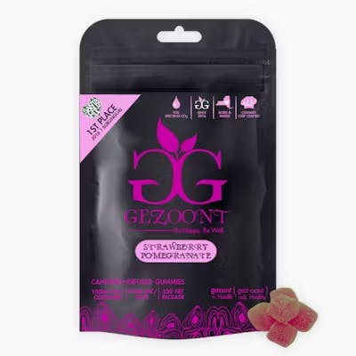 Edibles | Gezoont | Strawberry Pomegranate Gummies | 100mg | 10pc