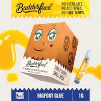 BUDDERFACE | BigFoot Glue | 1G | Artisanal Live Resin 510 Disposable Cart - product image at King of Budz