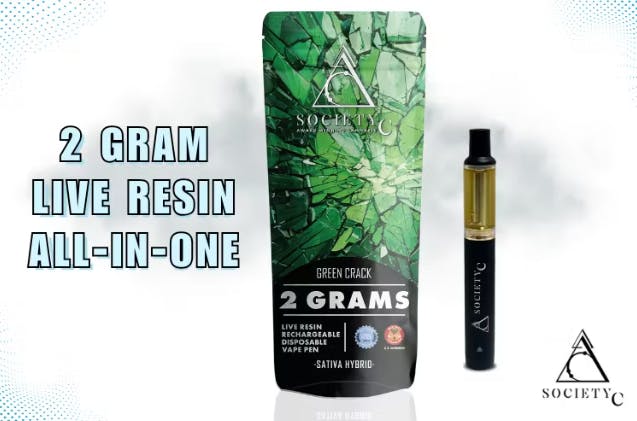 Society C - Green Crack - Live Resin Disposable | The Mint - New