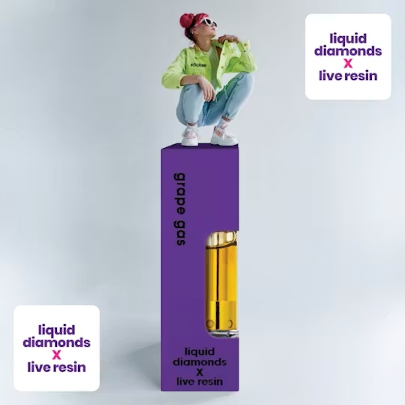 Stickee 1g Live Resin & Liquid Diamond Cart Grape Gas